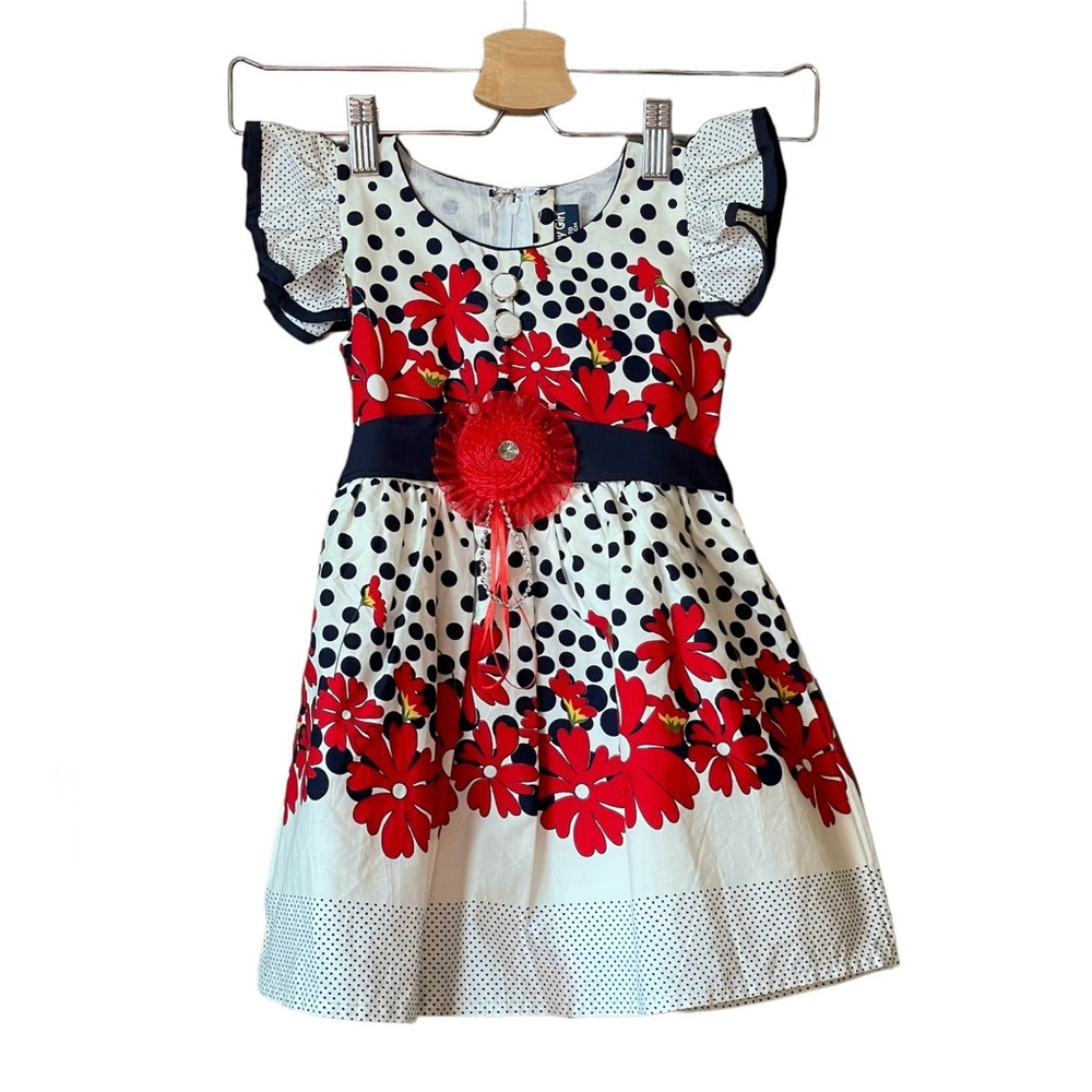 NOT FOR SALE NWT Beautiful 1/2 Year Old Girls Floral Cotton Dress.